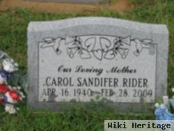 Carol Annette Sandifer Rider
