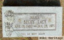 Rebecca Elizabeth "becky" Woolworth Lacy