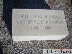 Jennie Elizabeth "beth" King Duncan