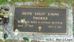 Olive "lolly" Evans Thorne