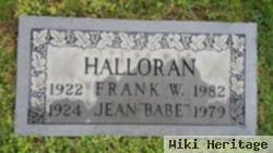 Frank W Halloran