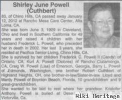 Shirley June Cuthbert Powell