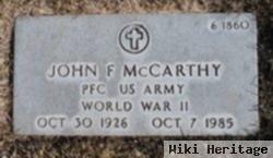 Pfc John F Mccarthy