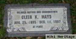 Cleta K. Kurtz Mays