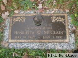 Henrietta W Mcclain