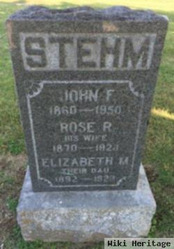 Sofia Rosalia "rose" Rehart Stehm