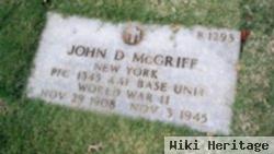 Pfc John D Mcgriff