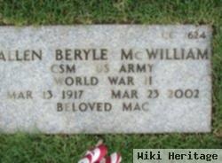 Allen Beryl Mcwilliam