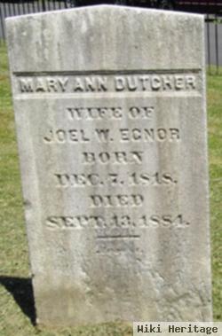 Mary Ann Dutcher Egnor