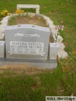 Martha Evelyn Mccarver Mccord