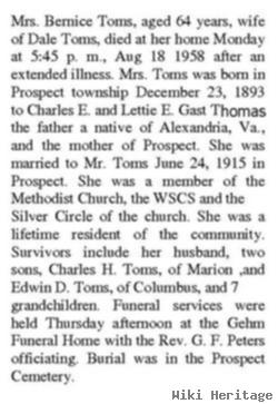 Bernice G Thomas Toms