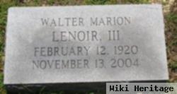 Walter Marion Lenoir, Iii