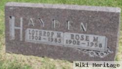 Rose M Hayden