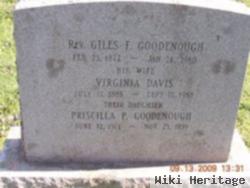 Rev Giles Frederic "fred" Goodenough