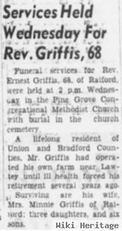 Rev Ernest Griffis