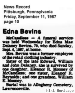 Edna Mae Delaney Bevins