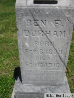 Benjamin Franklin "ben" Durham