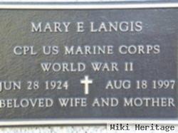 Mary E Langis