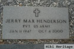 Pvt Jerry Max Henderson
