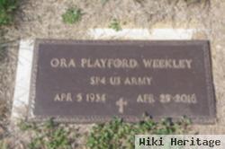 Ora Playford "op" Weekley