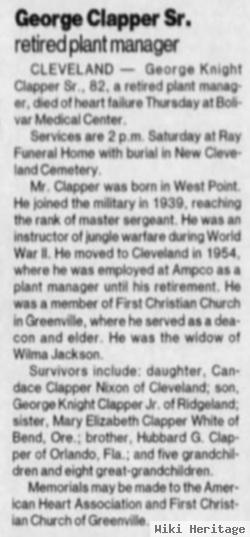 George Knight Clapper, Sr