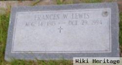 Frances W Lewis