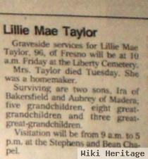 Lillie May Taylor