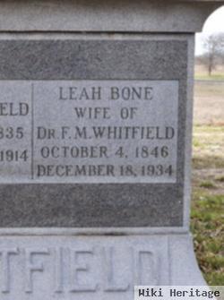 Leah A Bone Whitfield