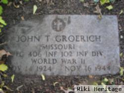 Pfc John T Groerich