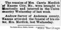 Caroline "carrie" Brown Merdick