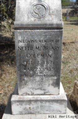 Nettie Mccreary Coleman