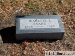 Jeanette E Evans