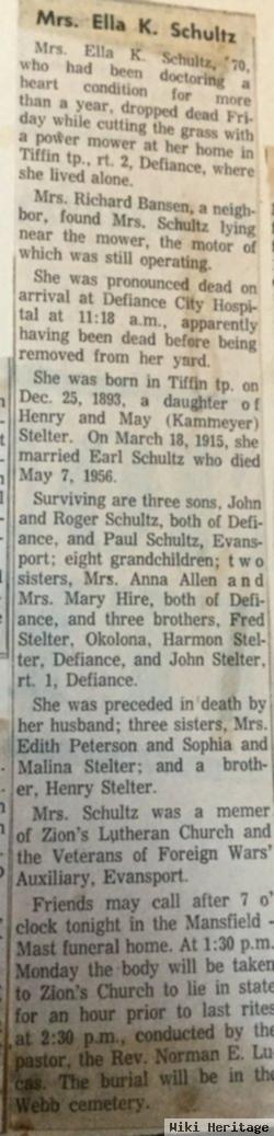 Ella Katherine Stelter Schultz