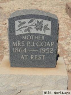 Mrs P J Goar