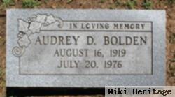 Audrey D Bolden