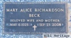 Mary Alice Richardson Beck