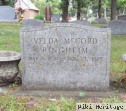 Velda Marie Mccord Ringheim