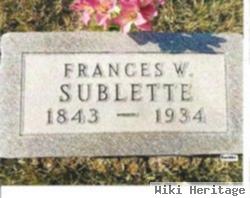 Frances P "fannie" Williams Sublette