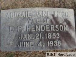 Abigail Jane "jennie" Legg Henderson