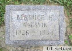 Beatrice H Walsvik