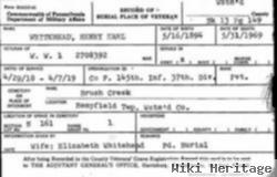 Pvt Henry Earl Whitehead