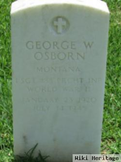 1Sgt George W Osborn