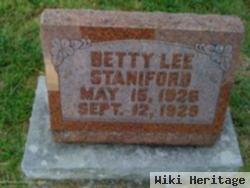 Betty Lee "bettie" Staniford