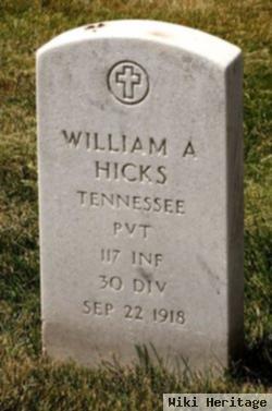 Pvt William A Hicks