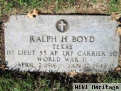 Lieut Ralph H Boyd