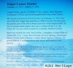 Edgar Lamar Fowler