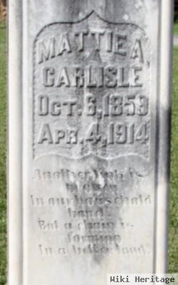 Martha A. "mattie" Carlisle