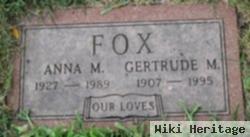 Gertrude M Fox