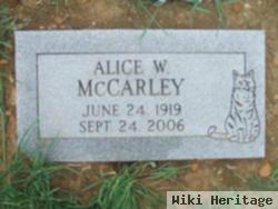 Alice W Mccarley