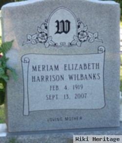 Meriam Elizabeth Harrison Wilbanks